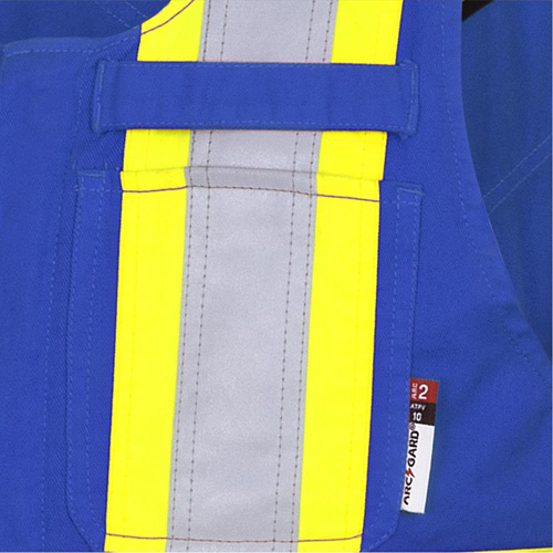 7714 FR-Tech&reg; Flame-Resistant Overalls, Small, Royal Blue Oxford Builders Supplies Inc
