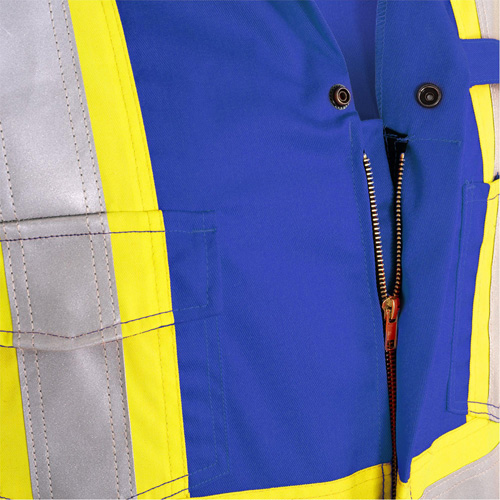 7706T Combinaison ignifuge FR-Tech avec fermetures &agrave; glissi&egrave;re aux jambes, Taille 40 (grand taille), Bleu royal, 9,7 cal/cm² Oxford Builders Supplies Inc