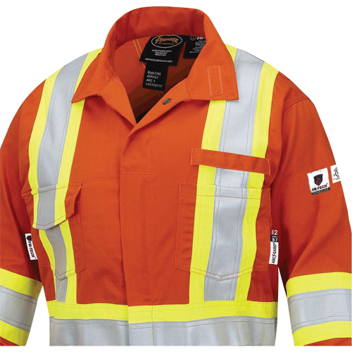 7702W Combinaison FR-Tech ignifuge/contre les arcs pour femme, Taille T-petit, Orange haute visibilit&eacute;, 10 cal/cm² Oxford Builders Supplies Inc