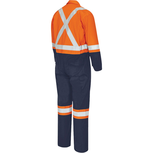 7702BB Combinaison de s&eacute;curit&eacute; FR-Tech 2 tons, Taille 36, Bleu marin/Orange, 10 cal/cm² Oxford Builders Supplies Inc