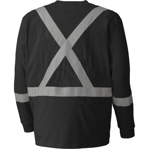 340SFA Flame-Resistant Long-Sleeved Safety Shirt, Small, Black Oxford Builders Supplies Inc
