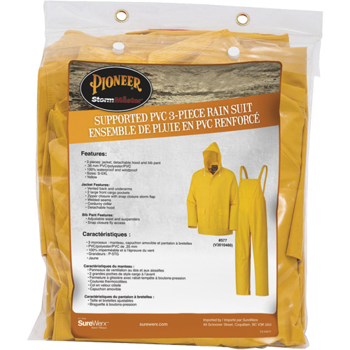 577 V&ecirc;tements imperm&eacute;ables 3 morceaux, Polyester/PVC, 6T-Grand, Jaune Oxford Builders Supplies Inc