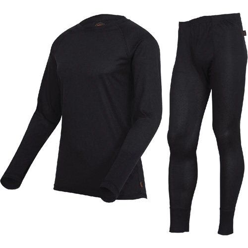 D2200A Ensemble de sous-v&ecirc;tements &agrave; s&eacute;chage rapide et &eacute;vacuation de l'humidit&eacute; de premi&egrave;re qualit&eacute;, Hommes, T-petit, Noir Oxford Builders Supplies Inc