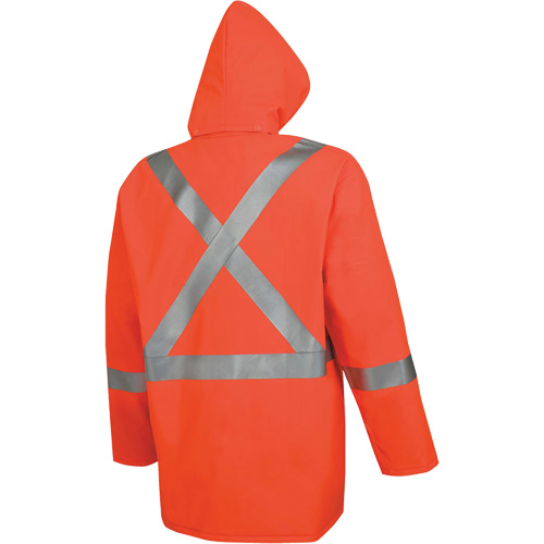 576J High-Visibility FR Rain Jacket, Small, High Visibility Orange Oxford Builders Supplies Inc
