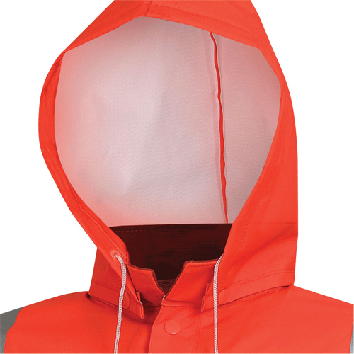576J High-Visibility FR Rain Jacket, Small, High Visibility Orange Oxford Builders Supplies Inc