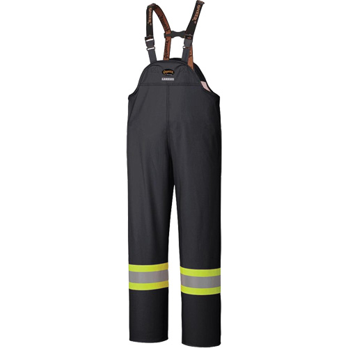 5895BK Flame-Resistant Waterproof Stretch Bib Pants, X-Small, Black Oxford Builders Supplies Inc