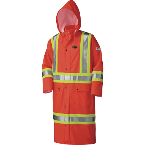 5896 Manteau long imperm&eacute;able et ignifuge, Petit, Orange haute visibilit&eacute; Oxford Builders Supplies Inc