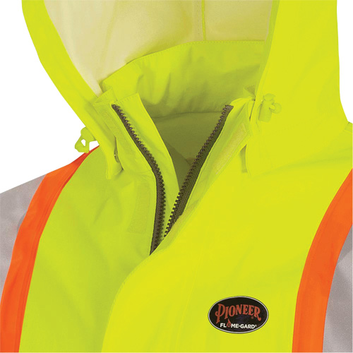 5881 Manteau de pluie ignifuge et protection contre les &eacute;clats d'arc &eacute;lectrique, T-petit, Jaune haute visibilit&eacute;, 10 cal/cm² Oxford Builders Supplies Inc