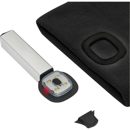 5678 Knit Toque with LED Headlight, Fleece Lining, One Size, Black Oxford Builders Supplies Inc