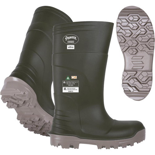 B105FUL.GR Pioneer Ultra Boots, Polyurethane, Steel/Composite Toe, Size 6, Puncture Resistant Sole Oxford Builders Supplies Inc