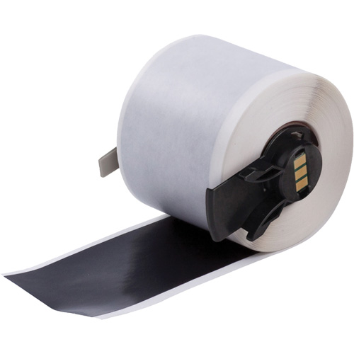 Multi-Purpose Label Tape, Vinyl, Black, 1.9" Width Oxford Builders Supplies Inc