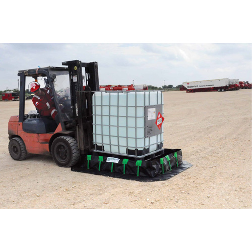 Ultra-Containment Berm&reg;, 179 US gal. Capacity, 4' W x 6' L x 12" H, Stake Wall Oxford Builders Supplies Inc