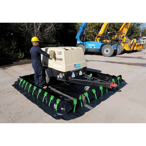 Ultra-Containment Berm&reg;, 179 US gal. Capacity, 4' W x 6' L x 12" H, Stake Wall Oxford Builders Supplies Inc