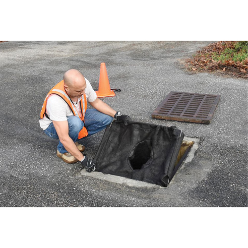 Square Ultra-Drain Guard&reg; Catch Basin Insert with Overflow Port, Oil & Sediment, 16" - 28" L x 20" - 36" W Oxford Builders Supplies Inc