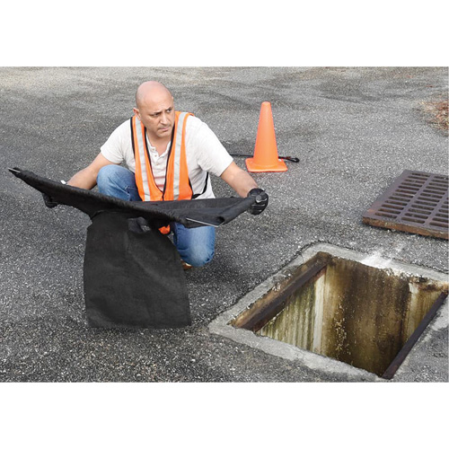 Square Ultra-Drain Guard&reg; Catch Basin Insert with Overflow Port, Oil & Sediment, 16" - 28" L x 20" - 36" W Oxford Builders Supplies Inc