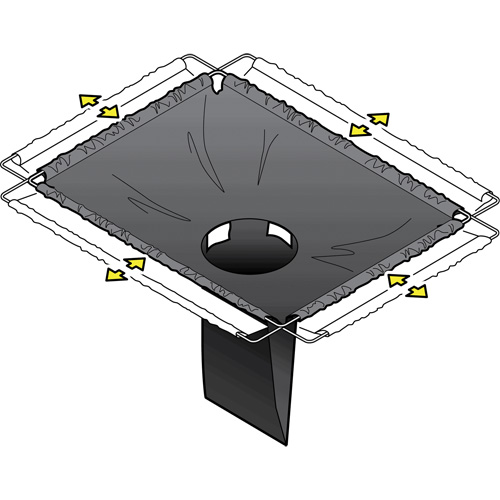 Square Ultra-Drain Guard&reg; Catch Basin Insert with Overflow Port, Oil & Sediment, 16" - 28" L x 20" - 36" W Oxford Builders Supplies Inc