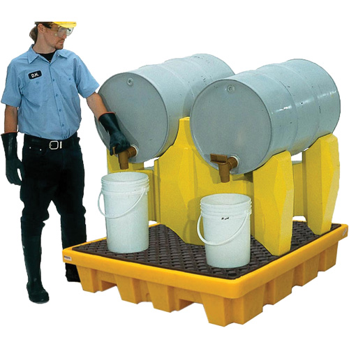 Syst&egrave;me de confinement Ultra-Drum sans drain pour 2 barils, 53" lo x 53" la x 44,8" ha, 1500 gal. US Capacit&eacute; Oxford Builders Supplies Inc
