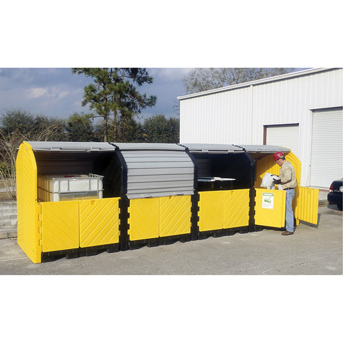 P16 Plus Ultra-Hard Top Spill Pallets&reg; with Drain, 250" L x 79" W x 62" H, 9000 lbs. Load Capacity Oxford Builders Supplies Inc