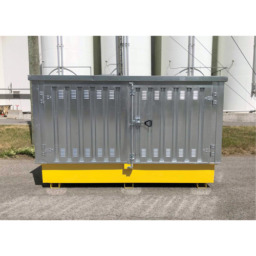 Ultra-Twin IBC en acier avec couvercle rigide, 123,4" lo x 73,4" la x 66,4" h, Capacit&eacute; de charge 12250 lb Oxford Builders Supplies Inc