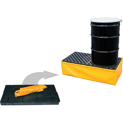 Ultra-Spill Pallet flexible, 2 barils, Capacit&eacute; de d&eacute;versement 66 gal. US, 48" x 24" x 14" Oxford Builders Supplies Inc
