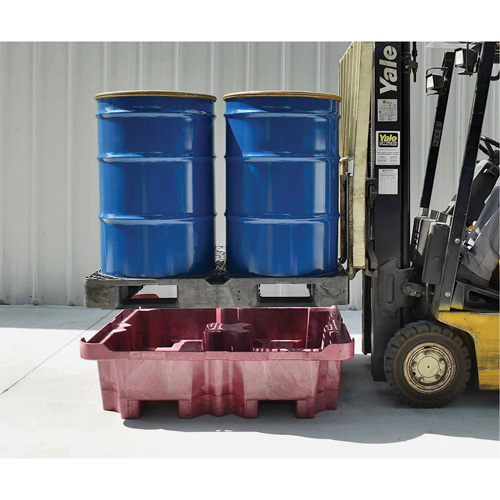 4-Drum Ultra-Spill King&reg; Drum Spill Pallet, 85 US gal. Spill Capacity, 51" x 51" x 17.5" Oxford Builders Supplies Inc