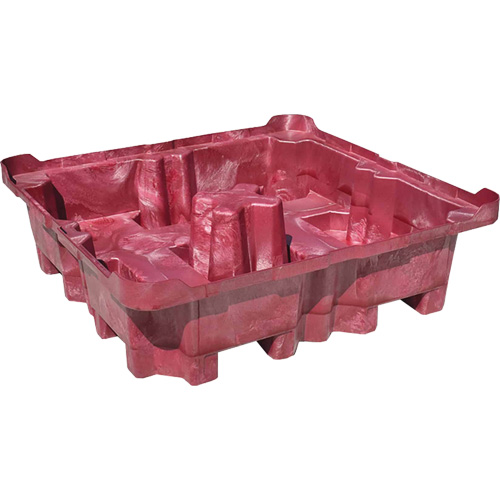 4-Drum Ultra-Spill King&reg; Drum Spill Pallet, 85 US gal. Spill Capacity, 51" x 51" x 17.5" Oxford Builders Supplies Inc