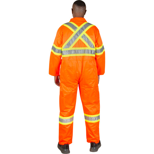 Unlined Safety Coveralls, Small, High Visibility Orange Oxford Builders Supplies Inc