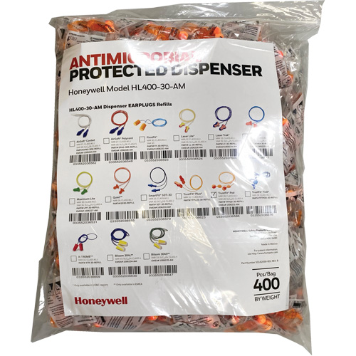TF-30 Earplugs Refill for HL400 Dispenser, Bulk - Polybag, Corded Oxford Builders Supplies Inc