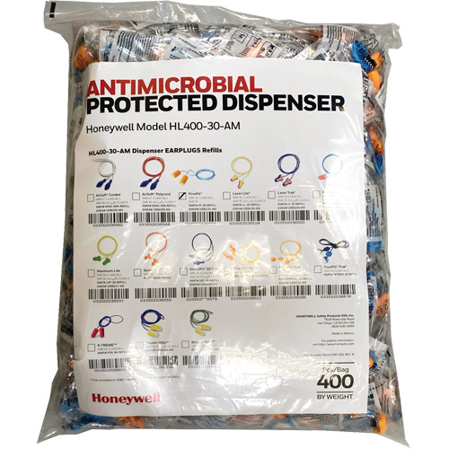FF-30 Earplugs Refill for HL400 Dispenser, Bulk - Polybag, Corded Oxford Builders Supplies Inc