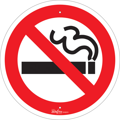 Enseigne de s&eacute;curit&eacute; conforme &agrave; la CSA - No Smoking, 12" x 12", Aluminium, Pictogramme Oxford Builders Supplies Inc