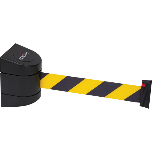Magnetic Wall Mount Barrier with Magnetic Tape, Plastic, Magnetic Mount, 15', Black and Yellow Tape Oxford Builders Supplies Inc