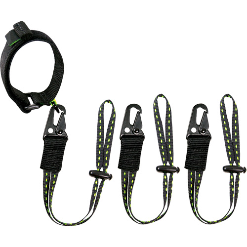 GearLink Wrist Lanyard with Interchangeable Ends, Fixed Length, Hook & Loop/Loop Oxford Builders Supplies Inc