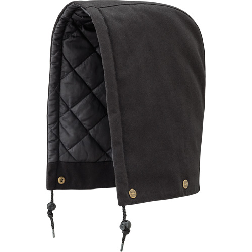538BK Hood for Quilted Safety Parka, Bomber or Coverall, Black, Cotton Oxford Builders Supplies Inc