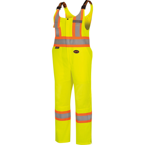 6000W Women's High-Visibility Traffic Safety Overalls, Polyester, X-Small, High Visibility Lime-Yellow Oxford Builders Supplies Inc