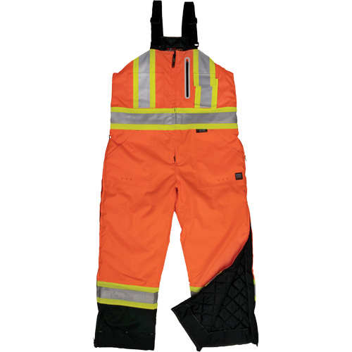 Ripstop Insulated Safety Bib Overall, Polyester, X-Small, High Visibility Orange Oxford Builders Supplies Inc