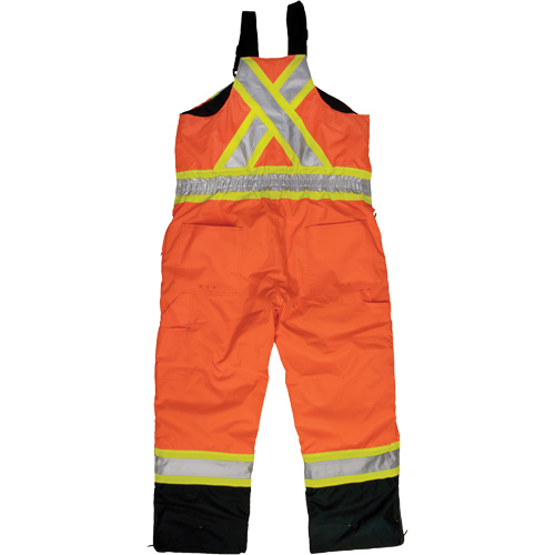 Ripstop Insulated Safety Bib Overall, Polyester, X-Small, High Visibility Orange Oxford Builders Supplies Inc