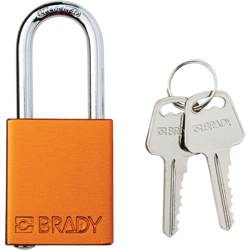 Velocity Lockout Padlock, Orange, Keyed Different, Aluminum, 1-1/2" Width Oxford Builders Supplies Inc