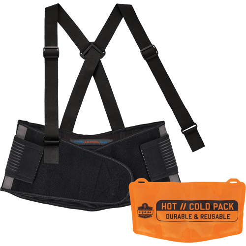 Proflex 1675 Back Support Brace with Cooling/Warming Pack, Spandex, X-Small Oxford Builders Supplies Inc