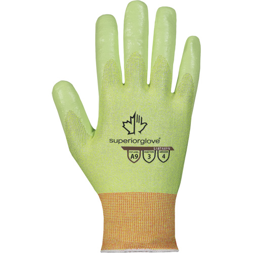 Gants r&eacute;sistant aux coupures haute visibilit&eacute; S18TAXFN, Taille 6, Calibre 18, Rev&ecirc;tement Mousse de nitrile, Enveloppe en TenActiv, ASTM ANSI niveau A9 Oxford Builders Supplies Inc