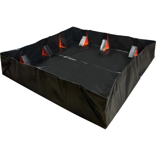 Berme d&eacute;ployable &agrave; mur IBX, Capacit&eacute; 2244 gal. US, 12' la x 25' lo x 12" h, Support &agrave; encliqueter Oxford Builders Supplies Inc