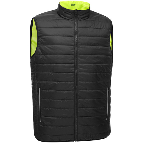 Veste bouffante r&eacute;versible avec X au dos Bisley, Jaune lime haute visibilit&eacute;, Petit, Polyester Oxford Builders Supplies Inc
