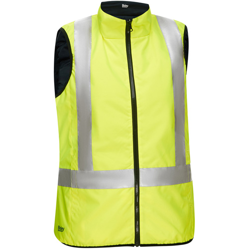 Veste bouffante, enveloppante et r&eacute;versible avec X au dos Bisley pour femmes, Jaune lime haute visibilit&eacute;, Petit, Polyester Oxford Builders Supplies Inc