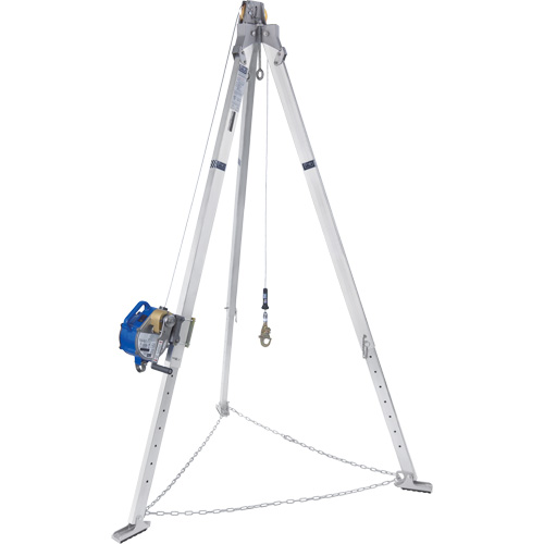 Tr&eacute;pied en aluminium pour espace clos avec cordage de s&eacute;curit&eacute; autor&eacute;tractable tri directionnel 8301098 Oxford Builders Supplies Inc