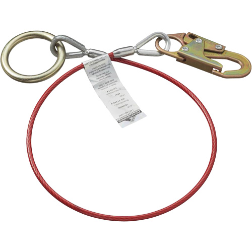 AS-21210-6 Ancrage de c&acirc;ble 6' avec crochet mousqueton & joint torique, Chaîne, Usage Temporaire Oxford Builders Supplies Inc