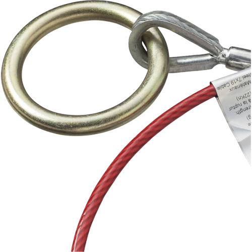 AS-21210-6 Ancrage de c&acirc;ble 6' avec crochet mousqueton & joint torique, Chaîne, Usage Temporaire Oxford Builders Supplies Inc