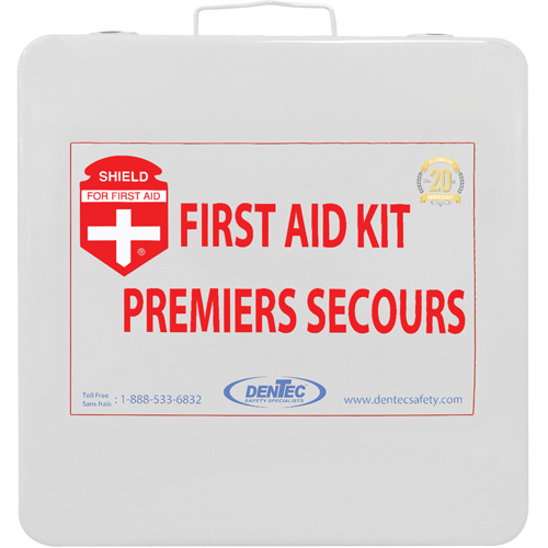 Trousse de premiers soins Shield, R&eacute;pond ou surpasse la norme CSA Z1220-24 type 2 environnements &agrave; faible risque, Moyen (26-50 travailleurs) Oxford Builders Supplies Inc