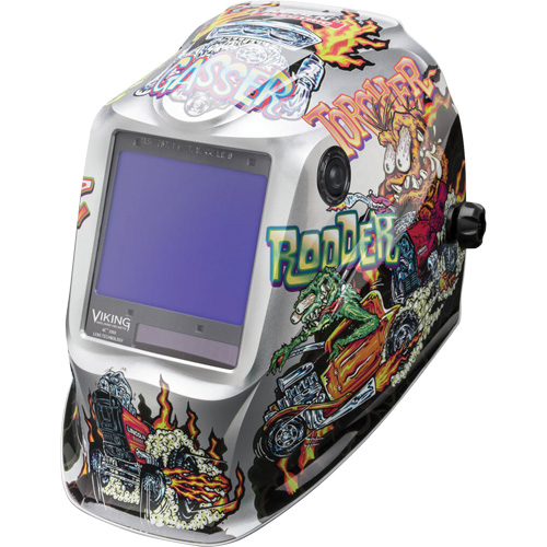 VIKING 3350 Hot Rodders Welding Helmet, 3.74" L x 3.34" W View Area, 5 - 13 Shade Range Oxford Builders Supplies Inc
