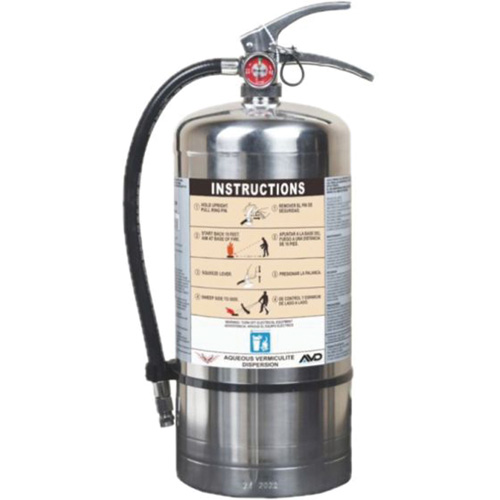 Extincteur pour la protection contre l'incendie de pile Lithium-ion, AVD, Capacit&eacute; 6 L Oxford Builders Supplies Inc