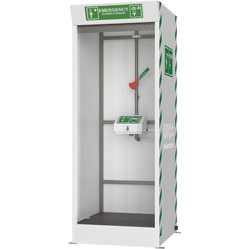 Cabine de douche d'urgence et douche oculaire/faciale couvert Oxford Builders Supplies Inc