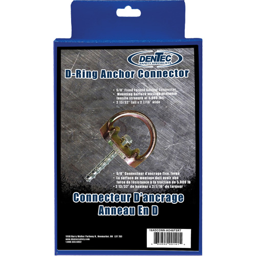 Raccord d'ancrage, Anneau en D, Usage Temporaire Oxford Builders Supplies Inc